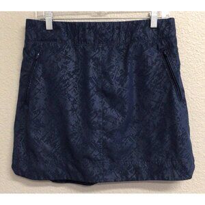 Orvis Women's Pull-On Travel Skort Embossed Print Blue Size Medium